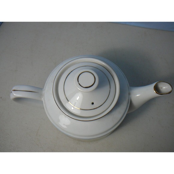 Vintage Ceramic Farmland Rainbow Tea Pot China  with Gold Trim - Picture 4 of 8